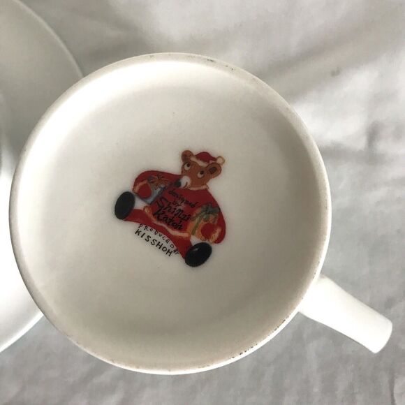 Shinzi Katoh Design by Kisshoh "Snowman Home" Christmas Mug & Saucer Plate 6 1/2 - Picture 6 of 8
